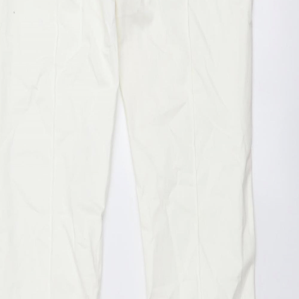 Pierre Balmain Womens White Cotton Bootcut Jeans Size 29 in L37 in Regular Button
