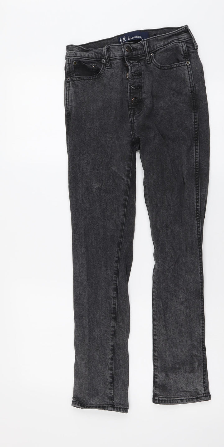Gap Womens Grey Cotton Skinny Jeans Size 25 in L26 in Regular Button