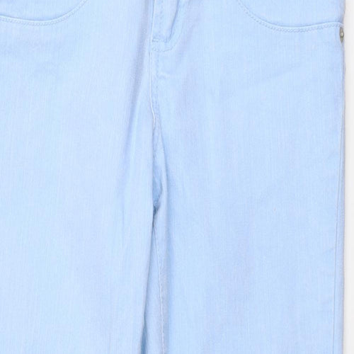 Cherokee Womens Blue Cotton Cropped Jeans Size 8 L24 in Regular Button