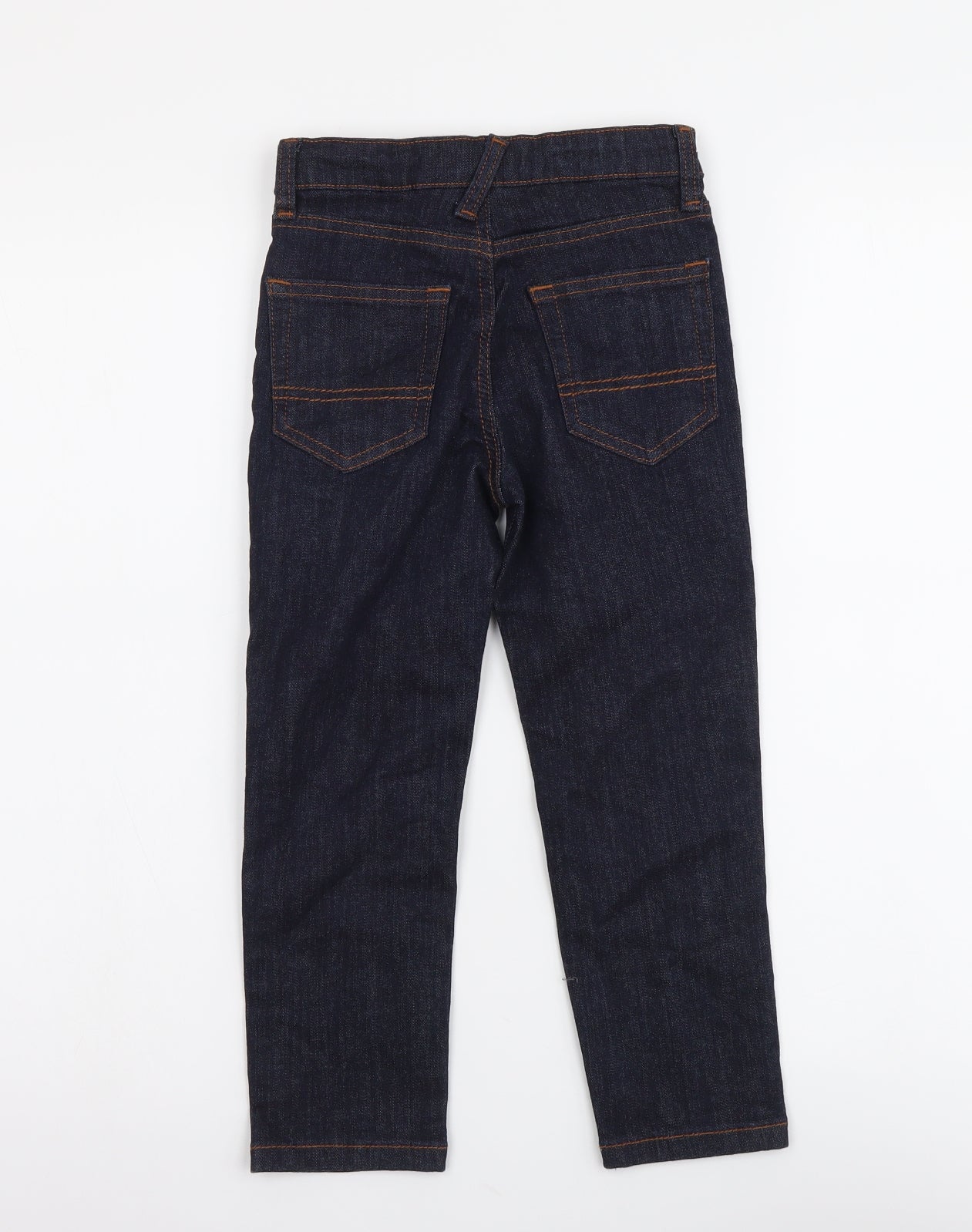 John Lewis Boys Blue Cotton Straight Jeans Size 5 Years Regular Button