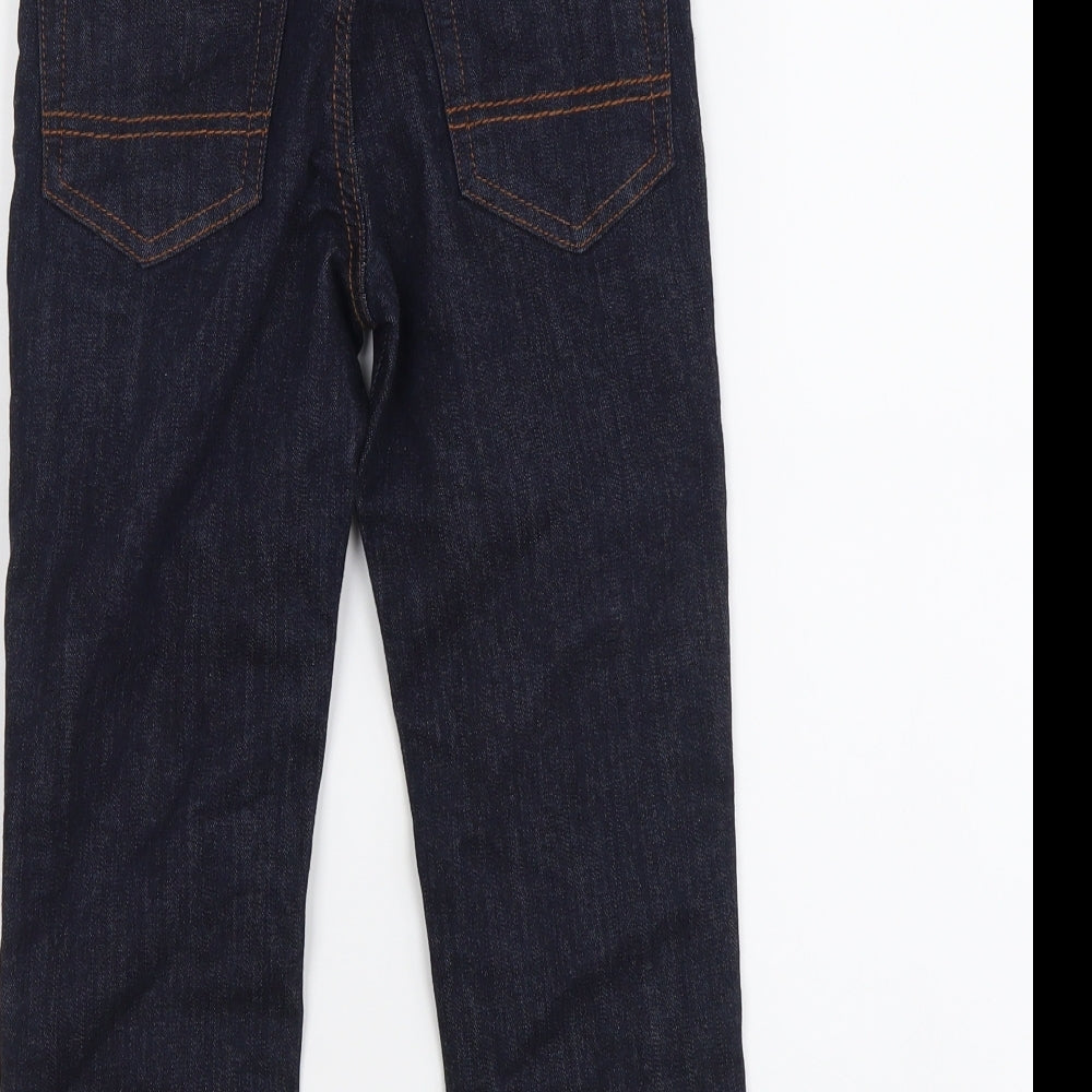 John Lewis Boys Blue Cotton Straight Jeans Size 5 Years Regular Button