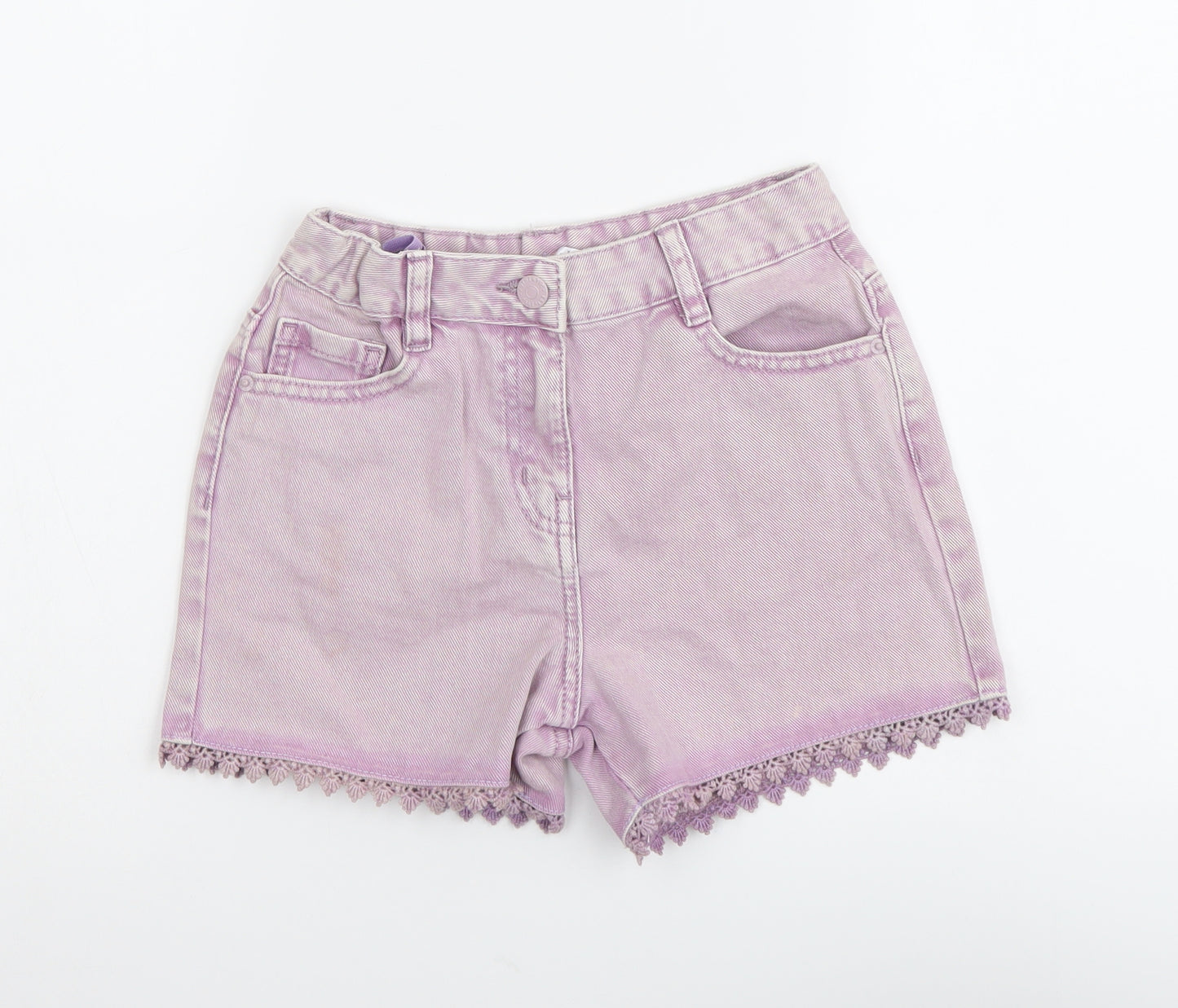 George Girls Pink Cotton Compression Shorts Size 8-9 Years Regular Zip