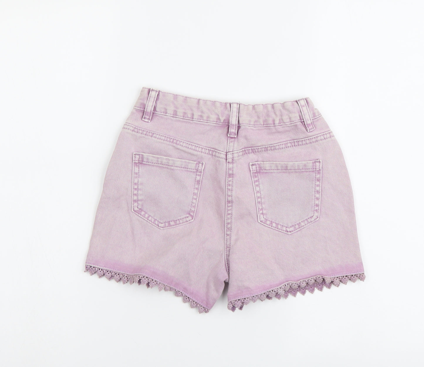 George Girls Pink Cotton Compression Shorts Size 8-9 Years Regular Zip