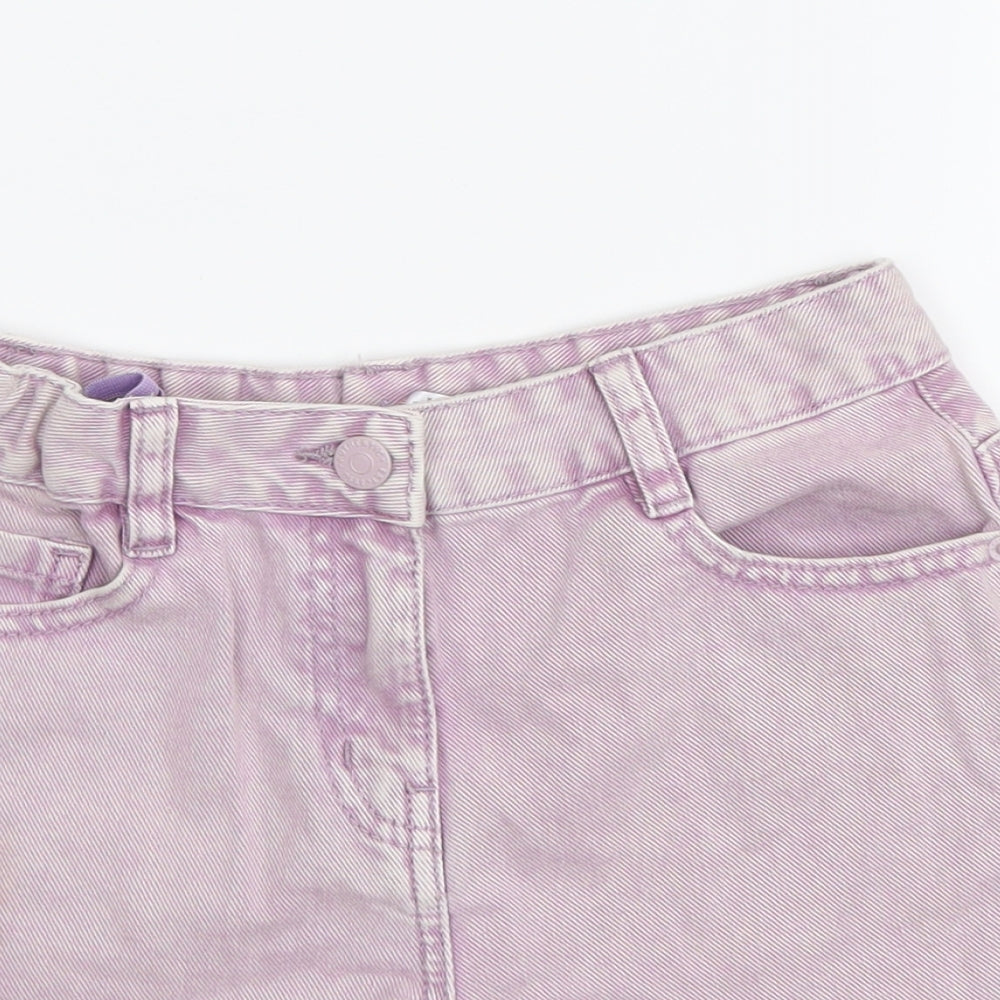 George Girls Pink Cotton Compression Shorts Size 8-9 Years Regular Zip