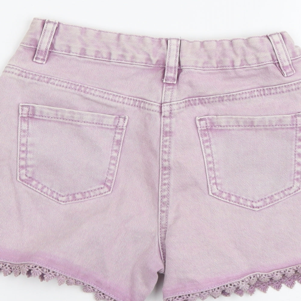 George Girls Pink Cotton Compression Shorts Size 8-9 Years Regular Zip