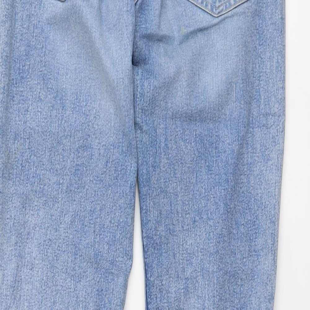 H&M Womens Blue Cotton Bootcut Jeans Size M L31 in Regular Button