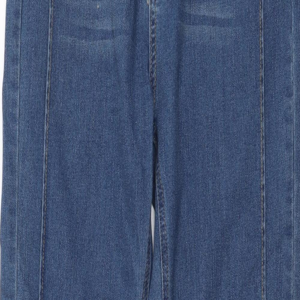 SheIn Womens Blue Cotton Bootcut Jeans Size L L29 in Regular Button