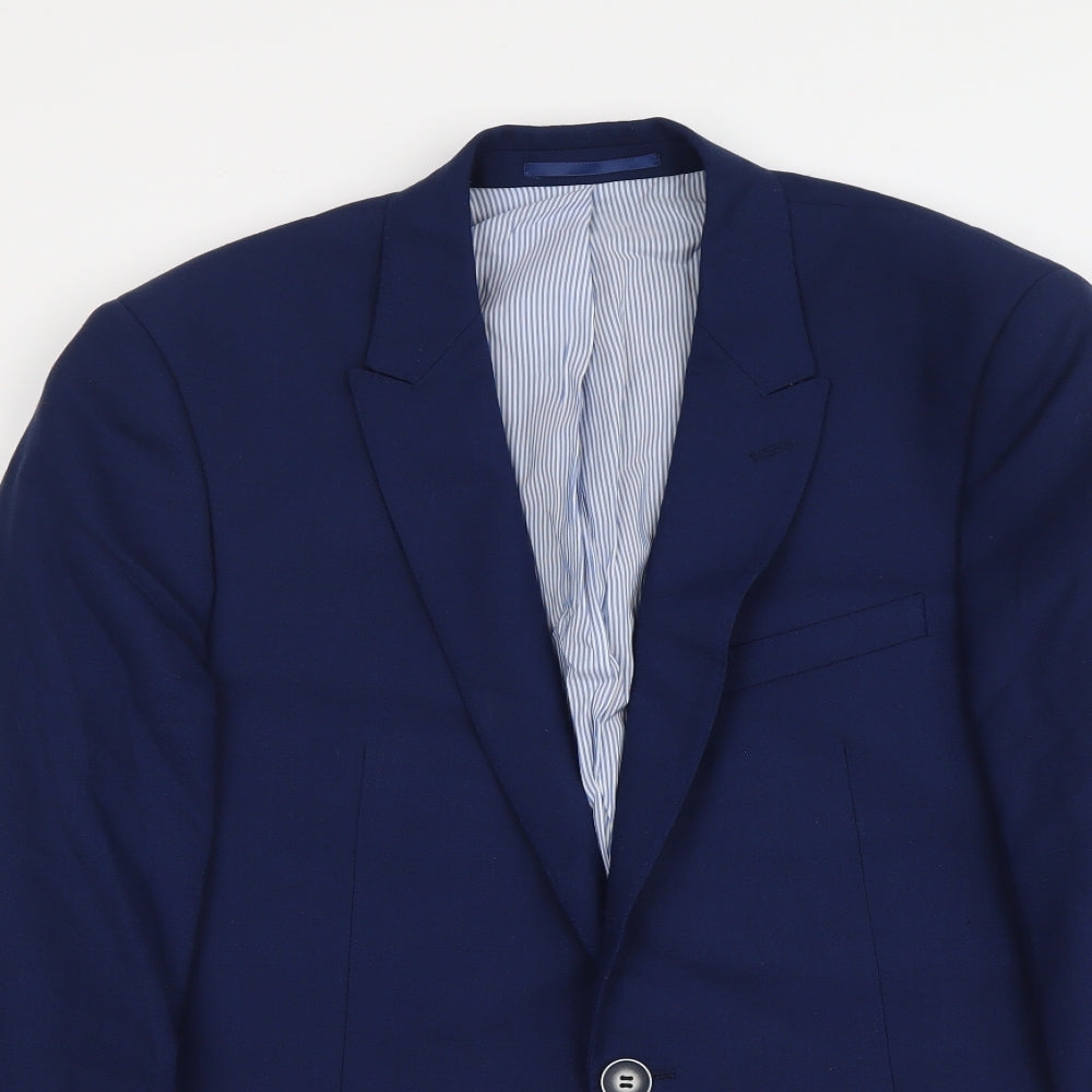 Remus Umo Mens Blue Wool Jacket Suit Jacket Size M
