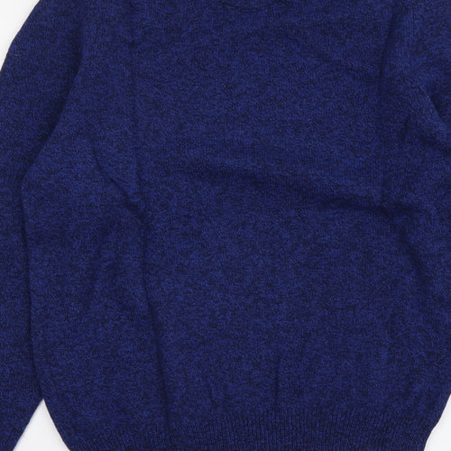 NEXT Mens Blue Round Neck Wool Pullover Jumper Size M - Lambswool