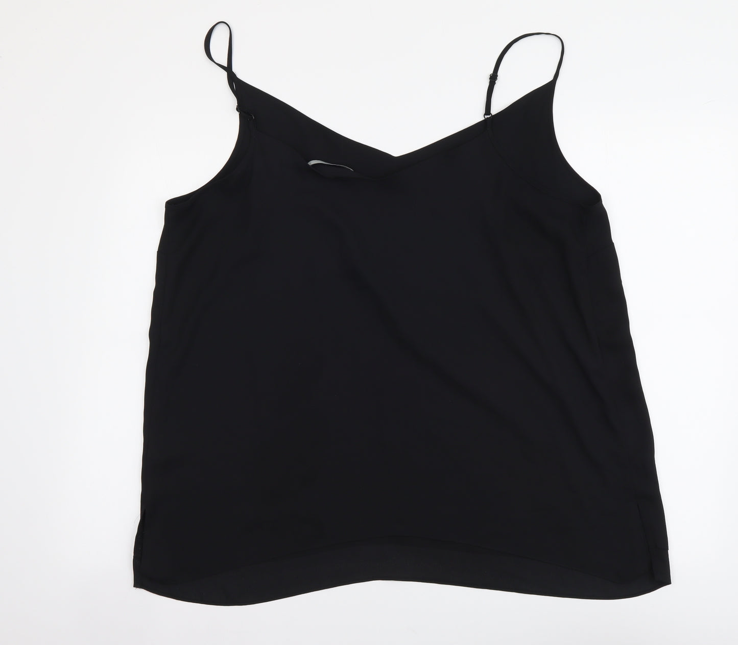 George Womens Black Polyester Camisole T-Shirt Size 20 V-Neck