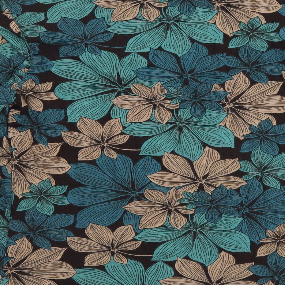 CC Womens Multicoloured Floral Viscose Basic Blouse Size M Square Neck