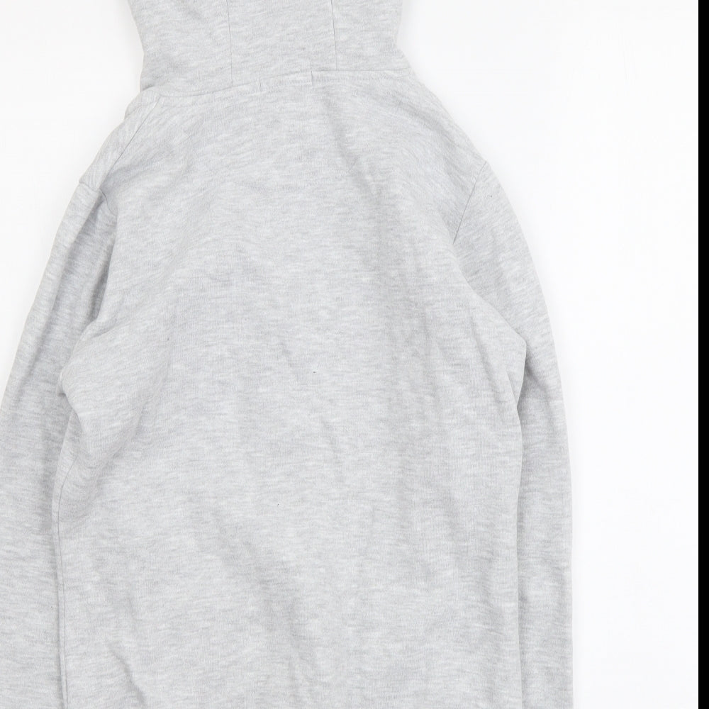 Primark Boys Grey Cotton Full Zip Hoodie Size 11-12 Years Zip