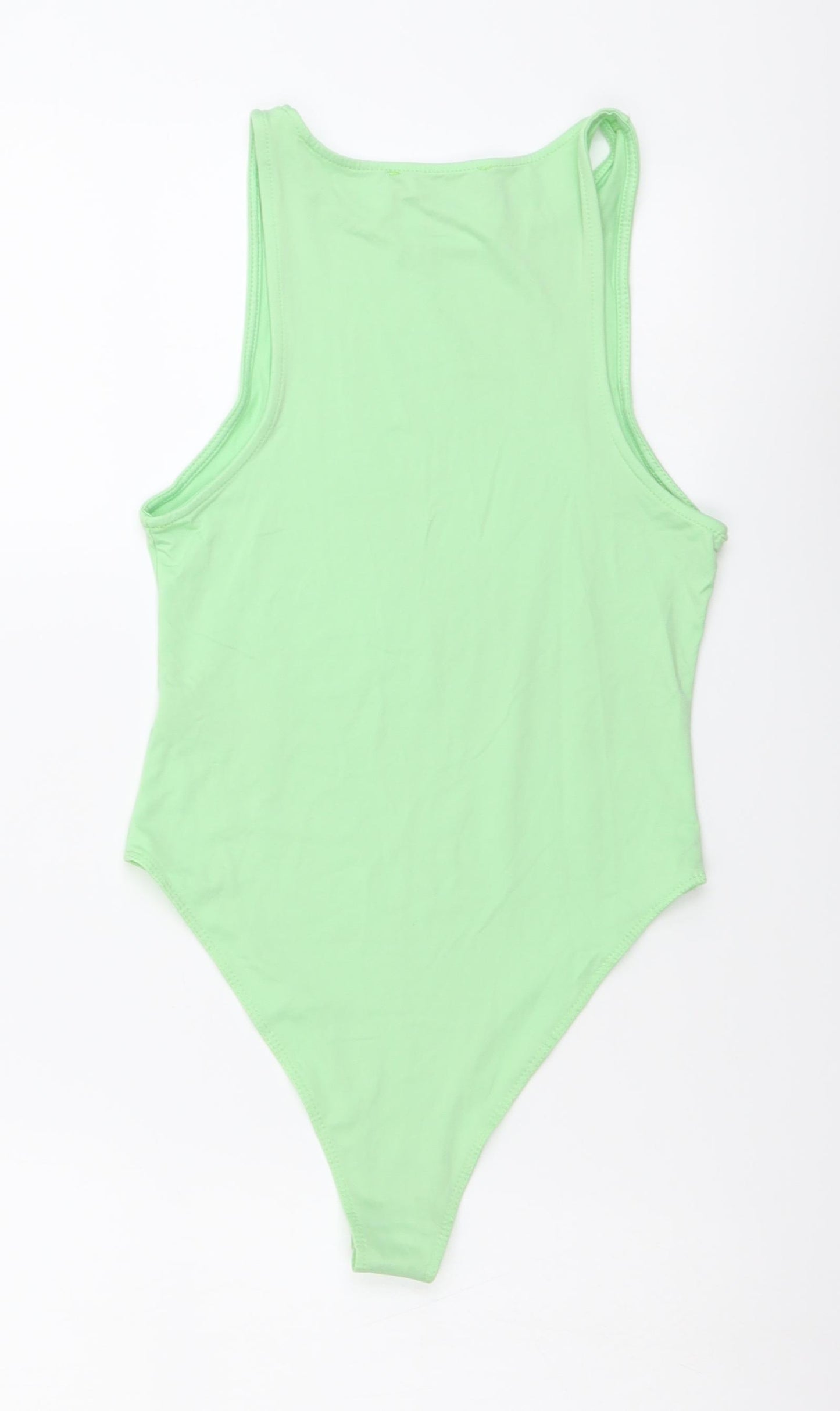 Primark Womens Green Polyester Bodysuit One-Piece Size XS Snap