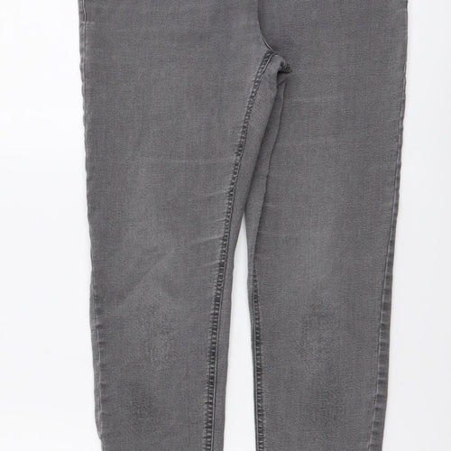 Marks and Spencer Womens Grey Cotton Jegging Leggings Size 12 L25 in