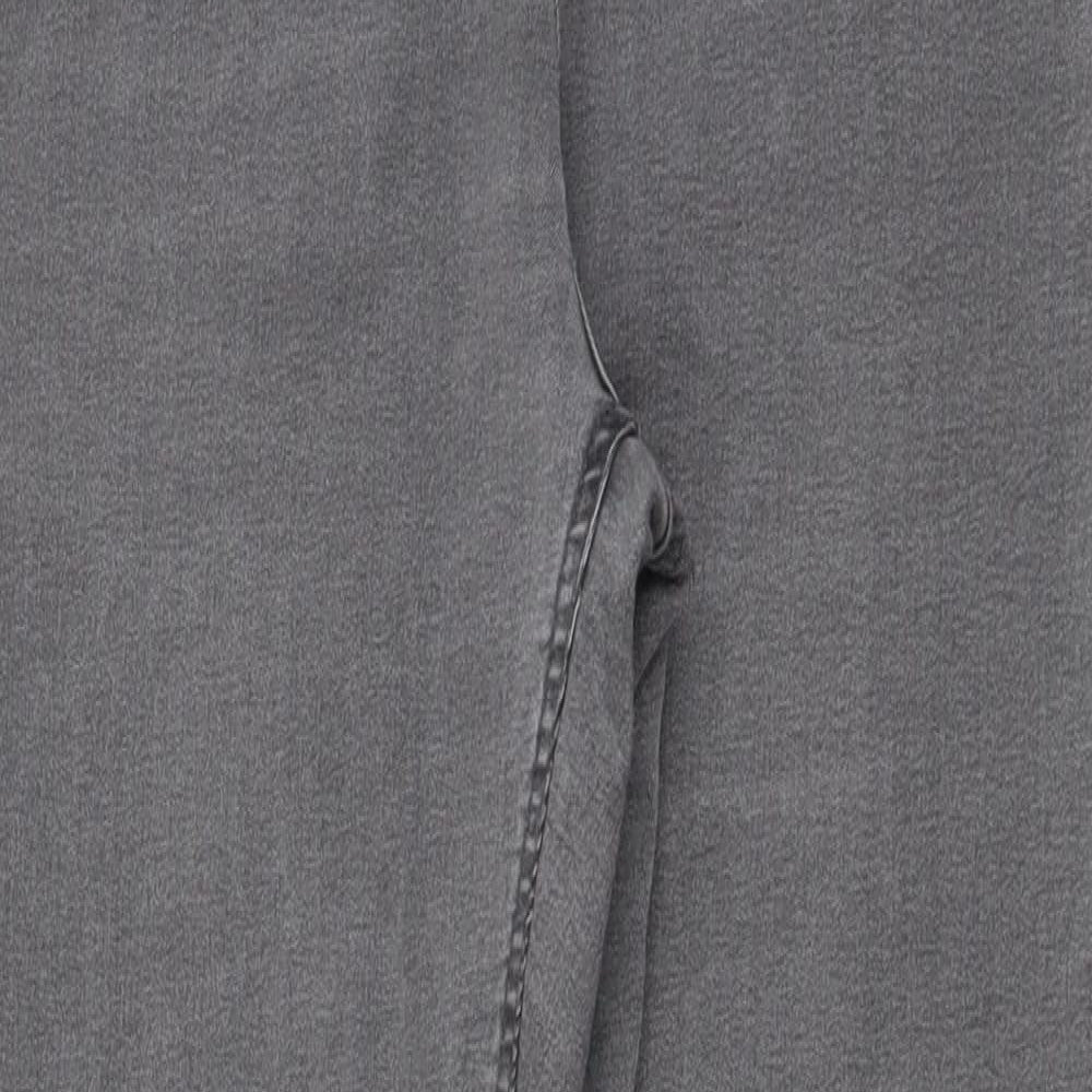 Marks and Spencer Womens Grey Cotton Jegging Leggings Size 12 L25 in