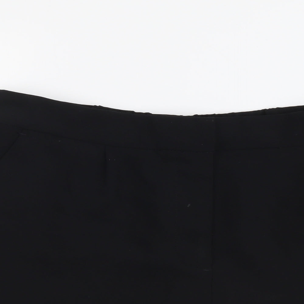 H&M Womens Black Polyester Sweat Shorts Size M L3 in Regular Button