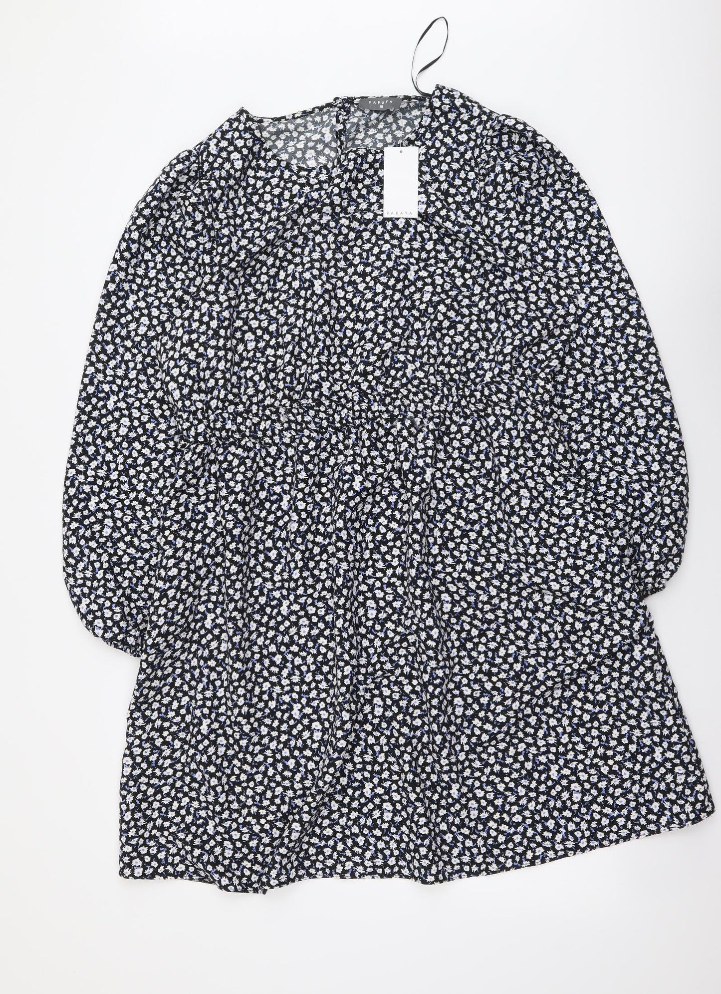 Papaya Womens Multicoloured Floral Polyester A-Line Size 18 Round Neck Pullover