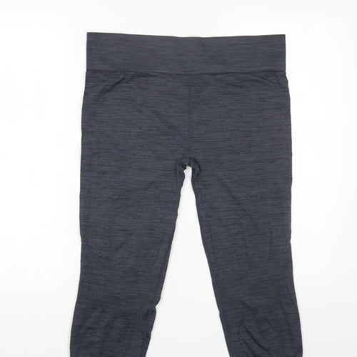 USA Pro Womens Grey Nylon Cropped Leggings Size 16 L20 in