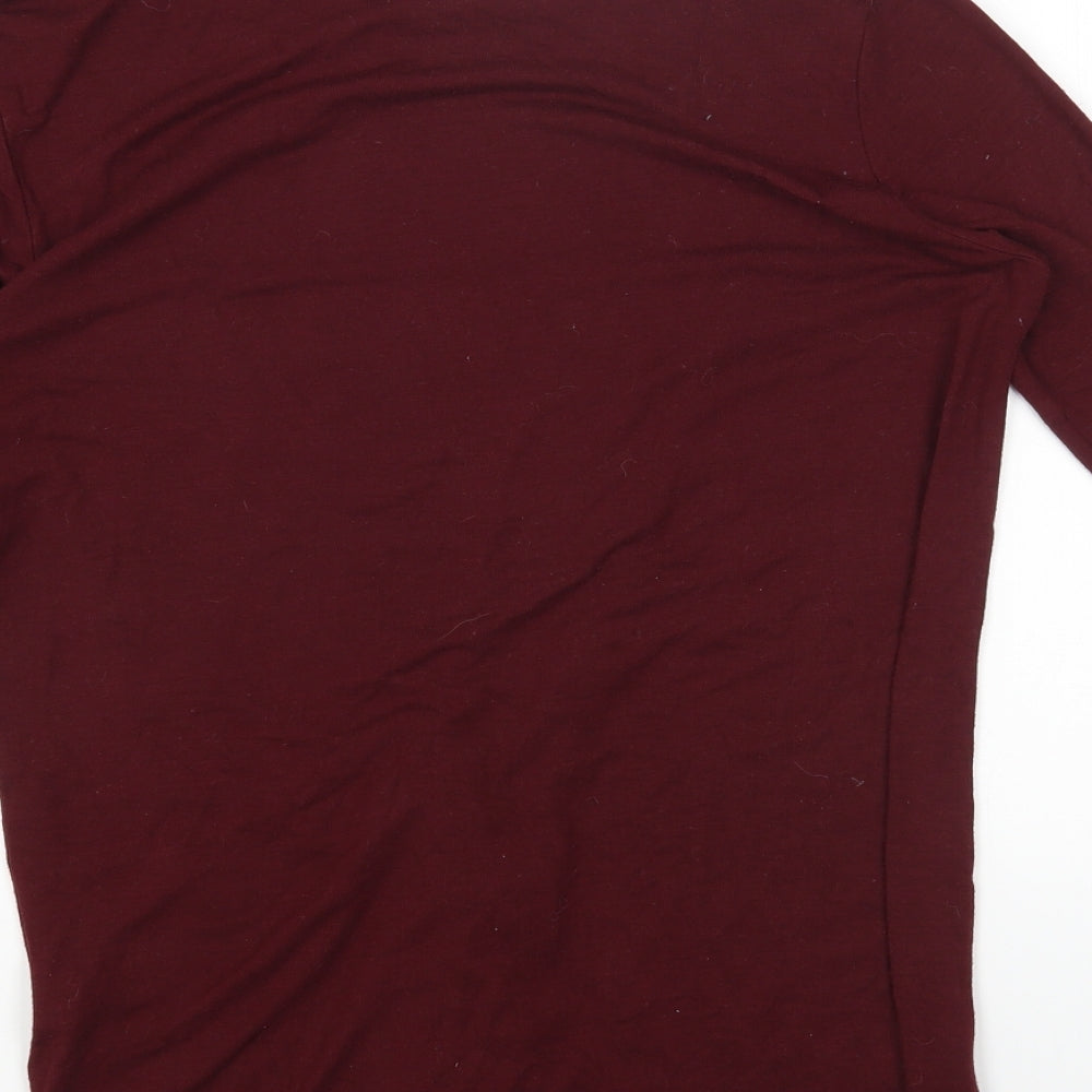 Primark Womens Red Polyester Basic T-Shirt Size 12 Round Neck - New York Stole My Heart