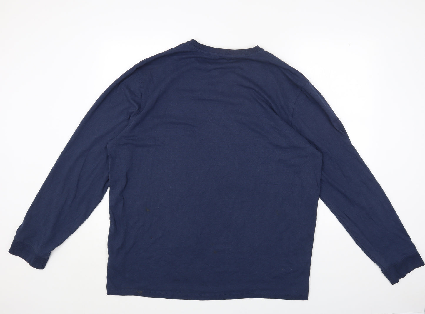 NEXT Mens Blue Cotton T-Shirt Size 3XL Round Neck