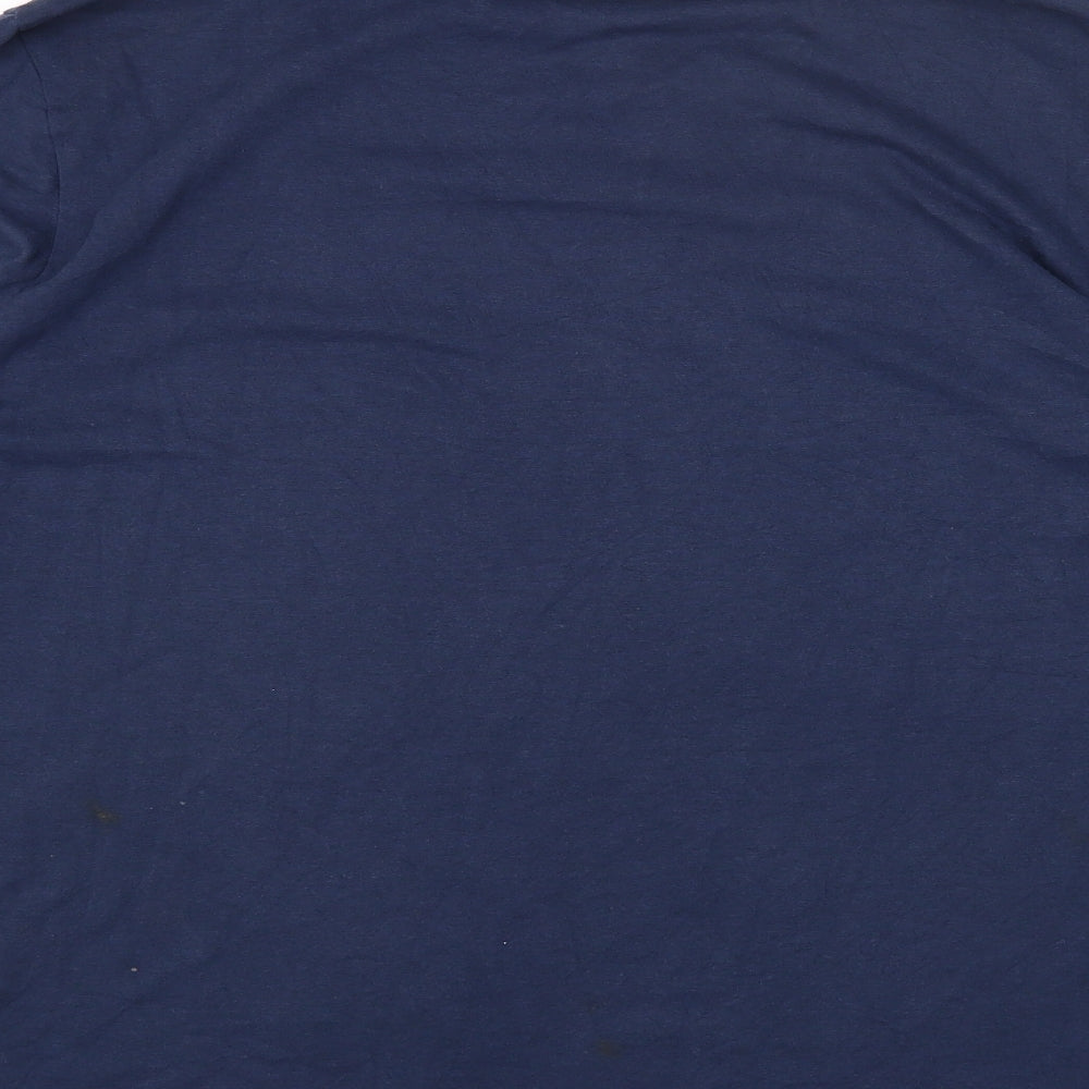 NEXT Mens Blue Cotton T-Shirt Size 3XL Round Neck