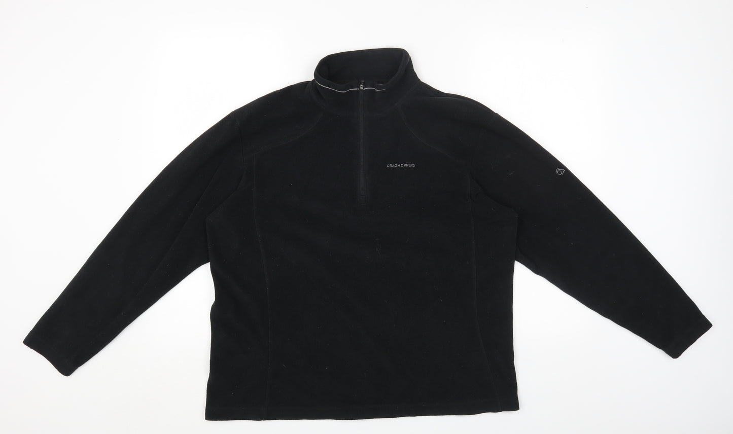 Craghoppers Womens Black High Neck Polyester Pullover Jumper Size 16