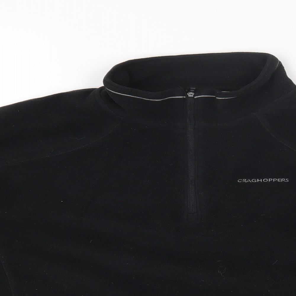 Craghoppers Womens Black High Neck Polyester Pullover Jumper Size 16