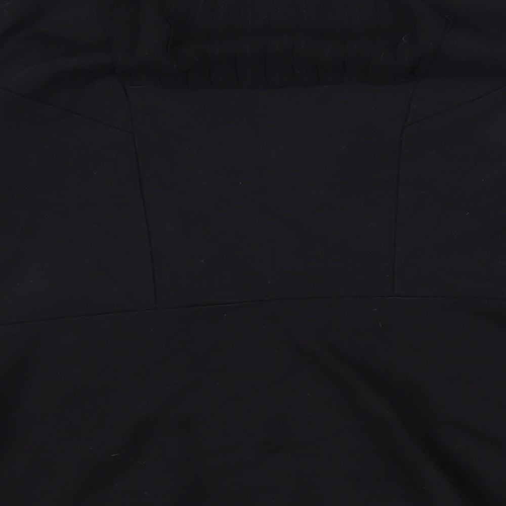 Per Una Womens Black Viscose Basic T-Shirt Size 12 Square Neck