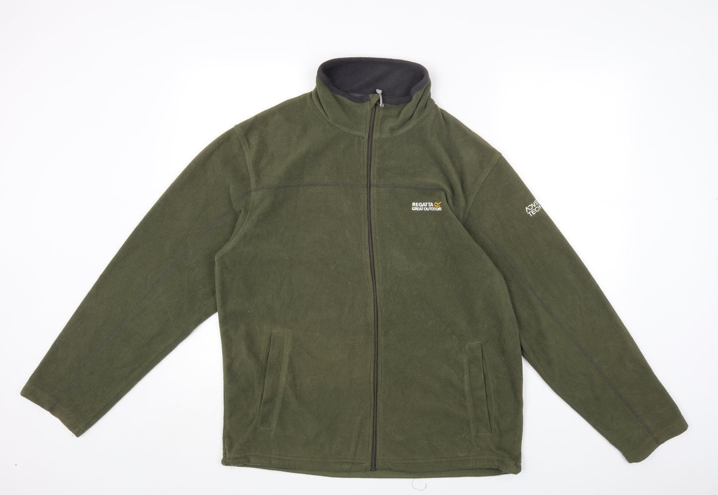 Regatta Mens Green High Neck Polyester Full Zip Jumper Size L