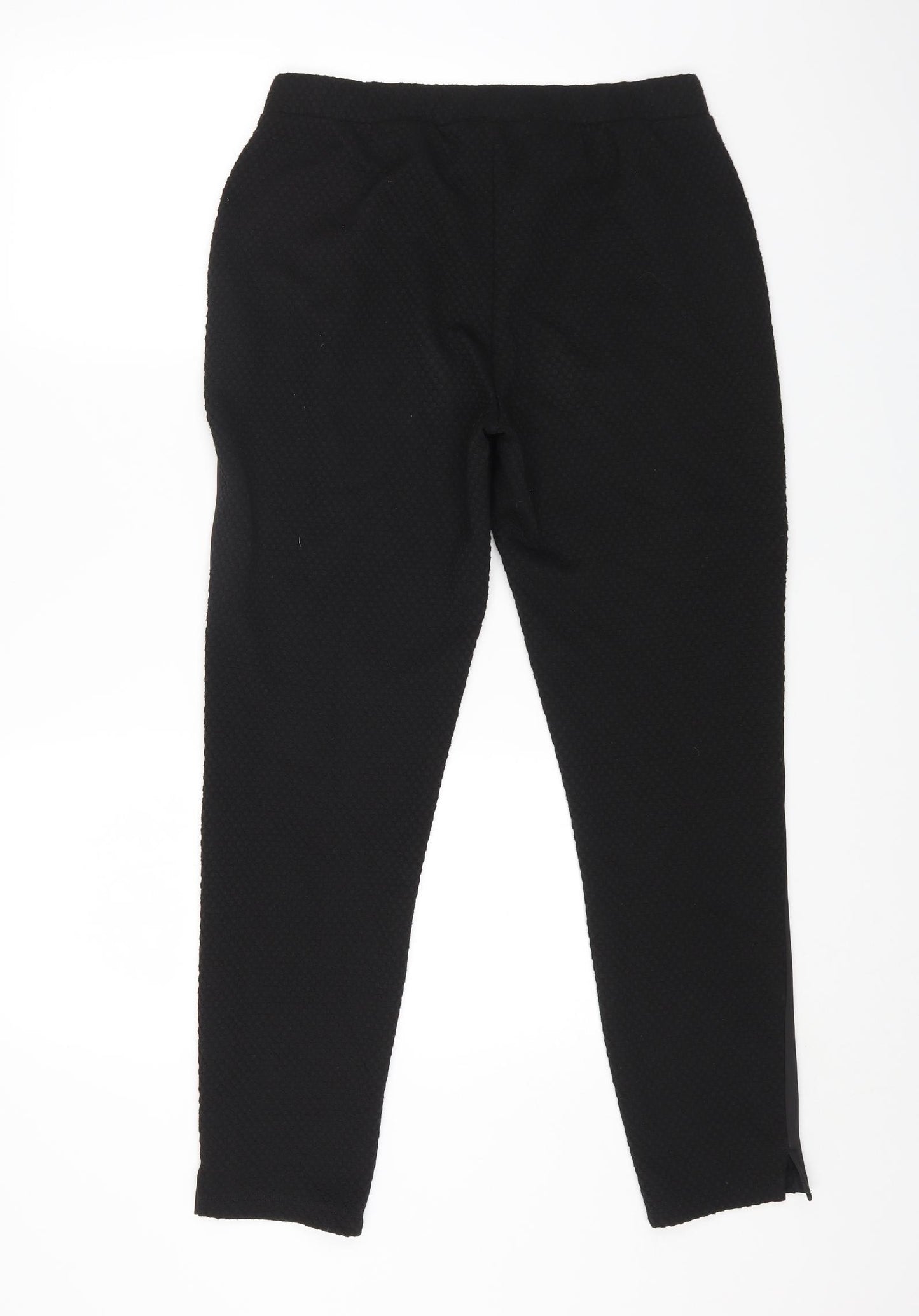 NEXT Womens Black Polyester Jogger Trousers Size 10 L28 in Regular