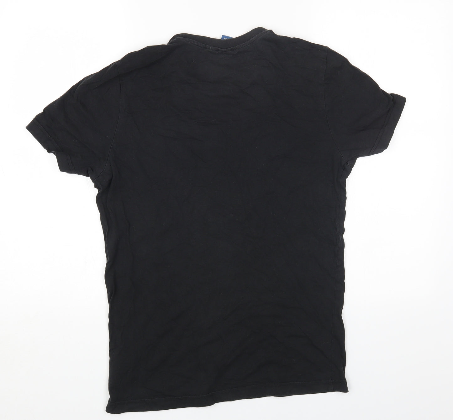 Reebok Mens Black Cotton T-Shirt Size M Round Neck
