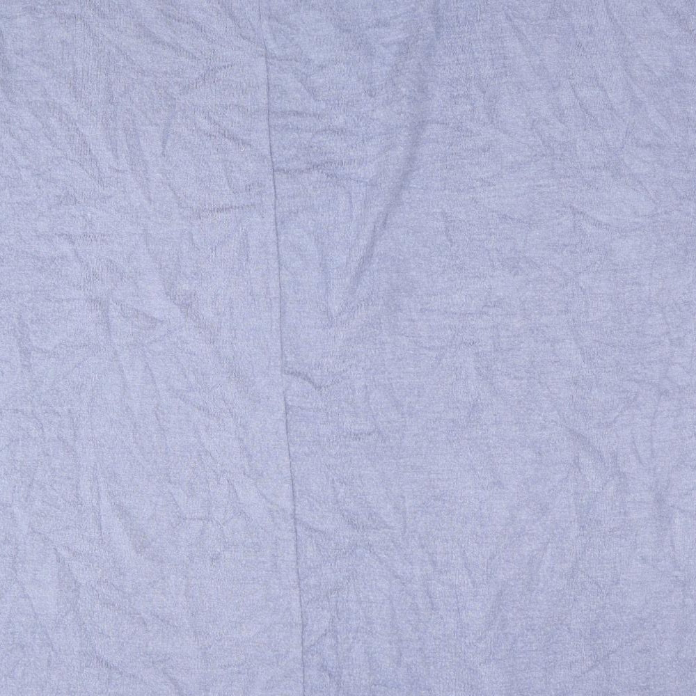 Papaya Womens Blue Animal Print Viscose Basic T-Shirt Size 26 Round Neck - Leopard Print Hearts