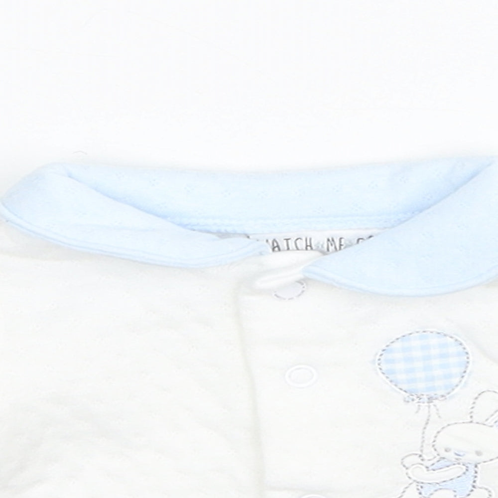Watch Me Grow Girls White Polyester Cardigan Jumper Size 0-3 Months Button - Bunny Rabbit