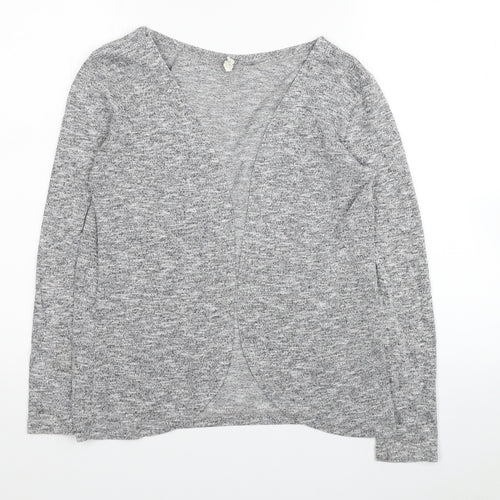Young Dimension Girls Grey V-Neck Polyester Cardigan Jumper Size 12-13 Years Pullover