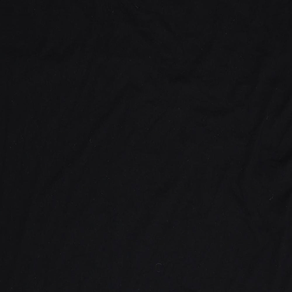 La Marquise Womens Black Polyester Maxi One Size V-Neck Pullover - Roses
