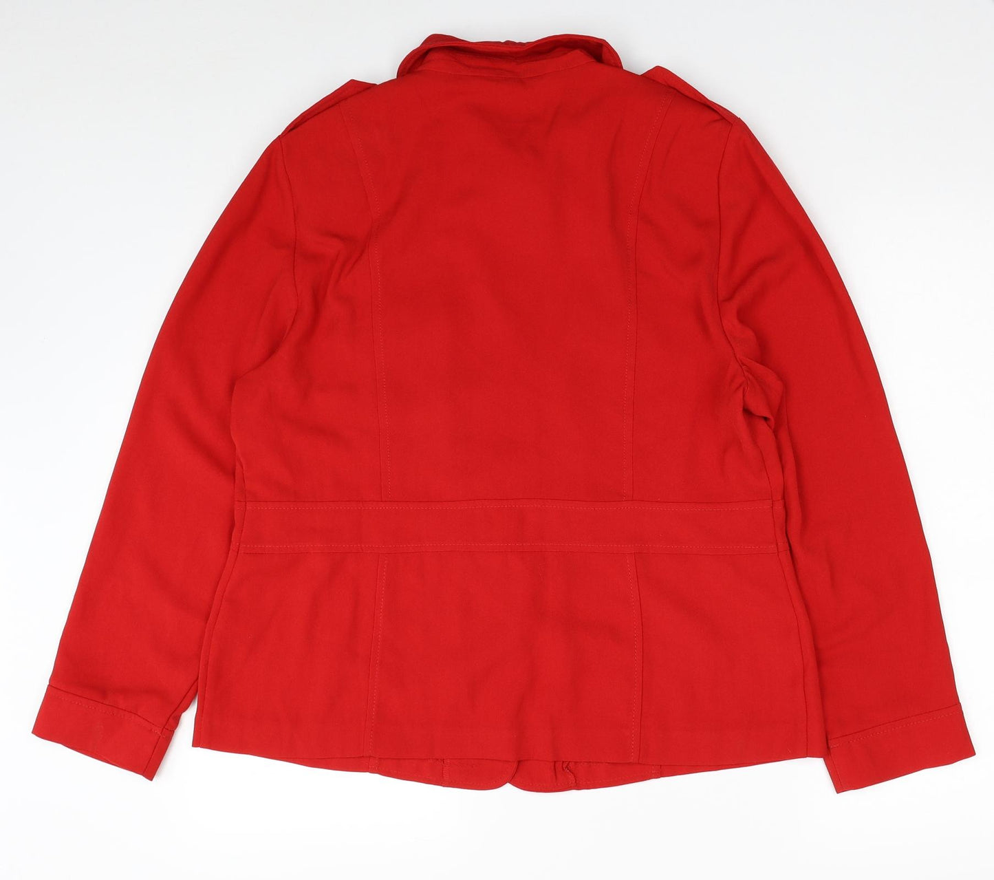 Classics Womens Red Jacket Blazer Size 16 Button