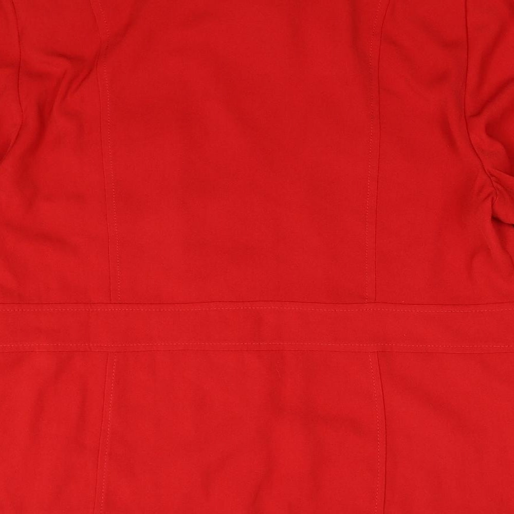 Classics Womens Red Jacket Blazer Size 16 Button