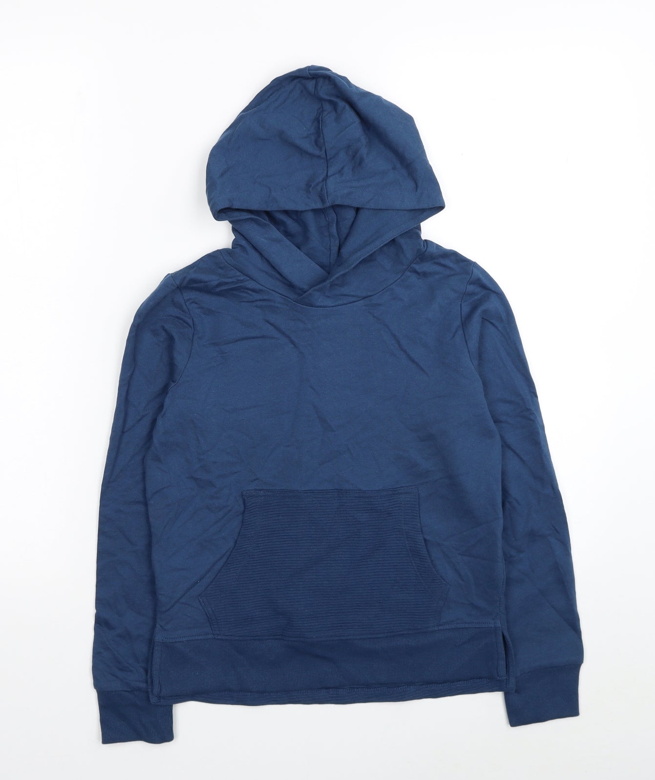 Lily & Dan Boys Blue Cotton Pullover Hoodie Size 9-10 Years Pullover