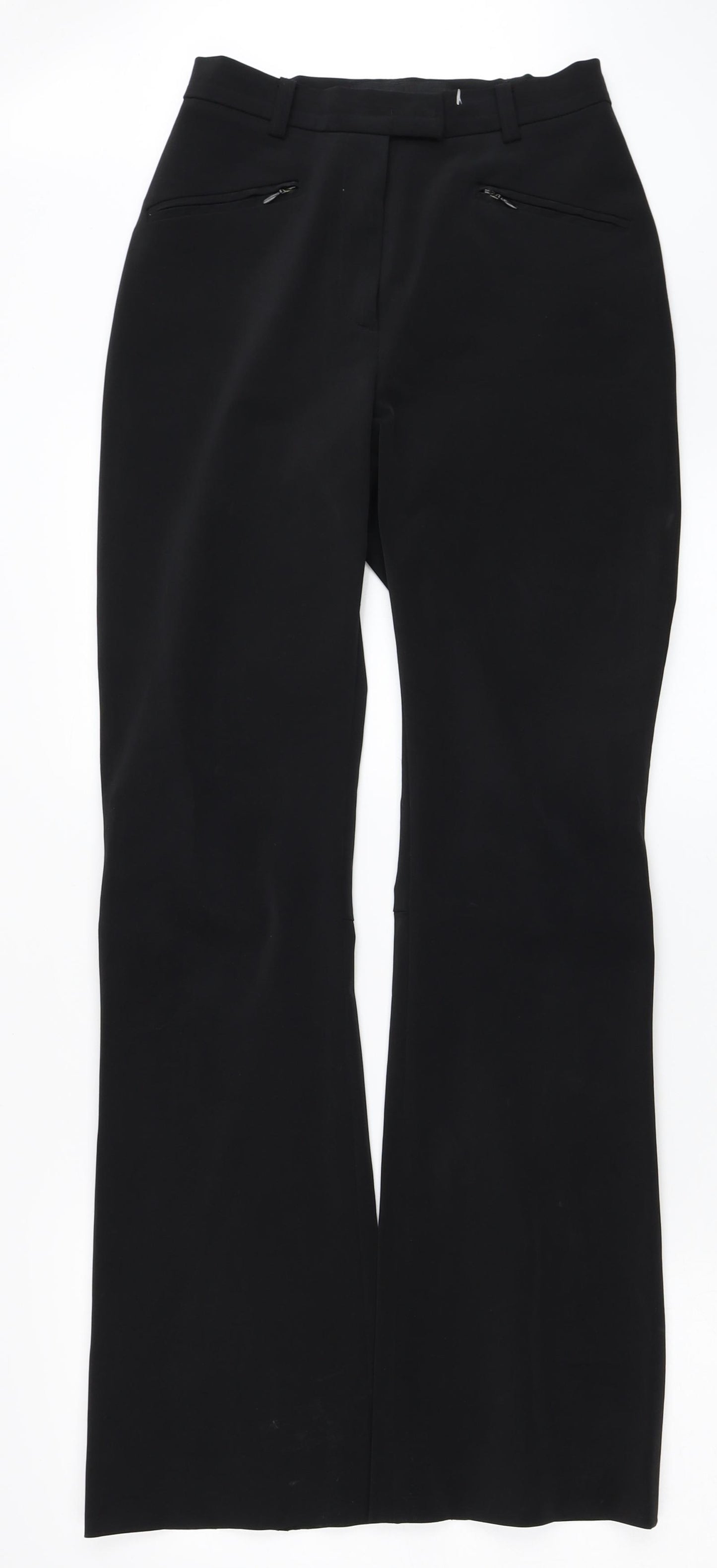 Ambiente Womens Black Polyester Trousers Size 10 L31 in Regular Zip