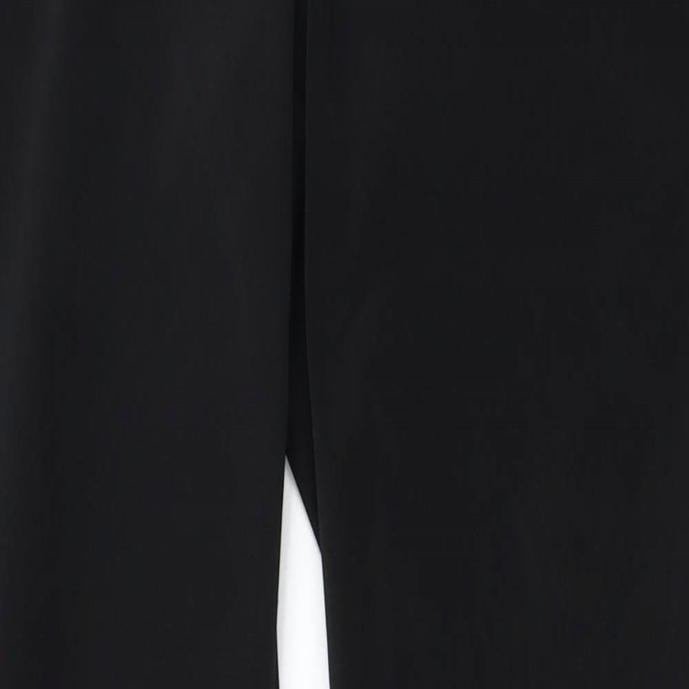 Ambiente Womens Black Polyester Trousers Size 10 L31 in Regular Zip