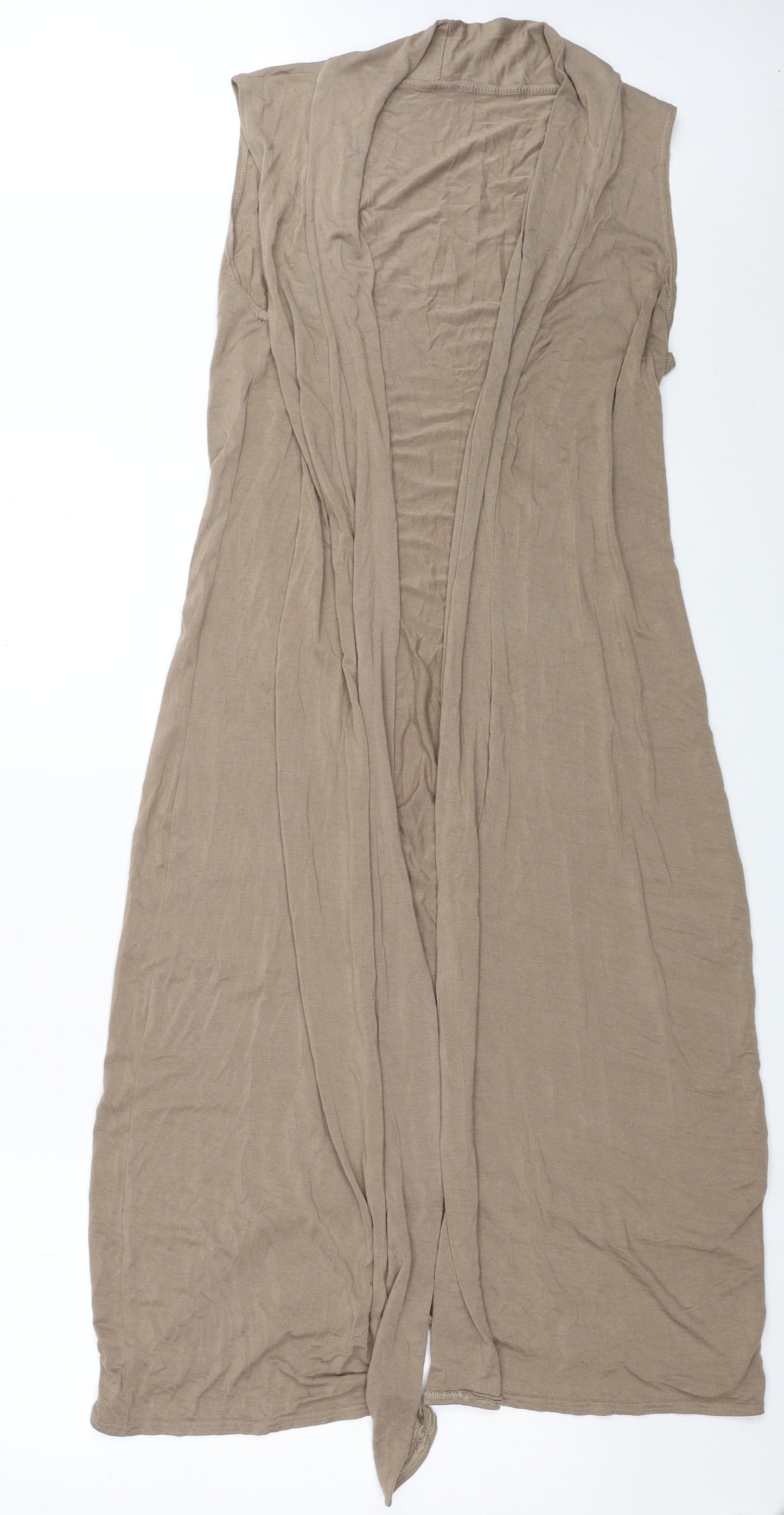 Preworn Womens Brown Viscose Kimono Tank One Size V-Neck