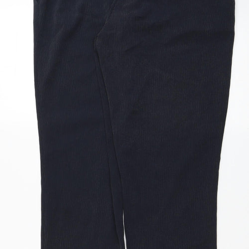 Topshop Womens Black Lyocell Capri Trousers Size 12 L20 in Regular Zip