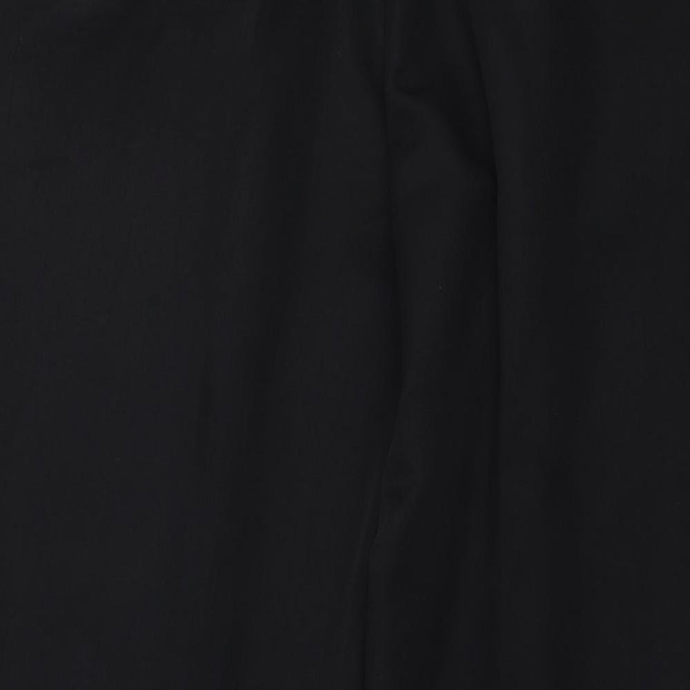 Matalan Mens Black Polyester Trousers Size 40 in L29 in Regular Zip