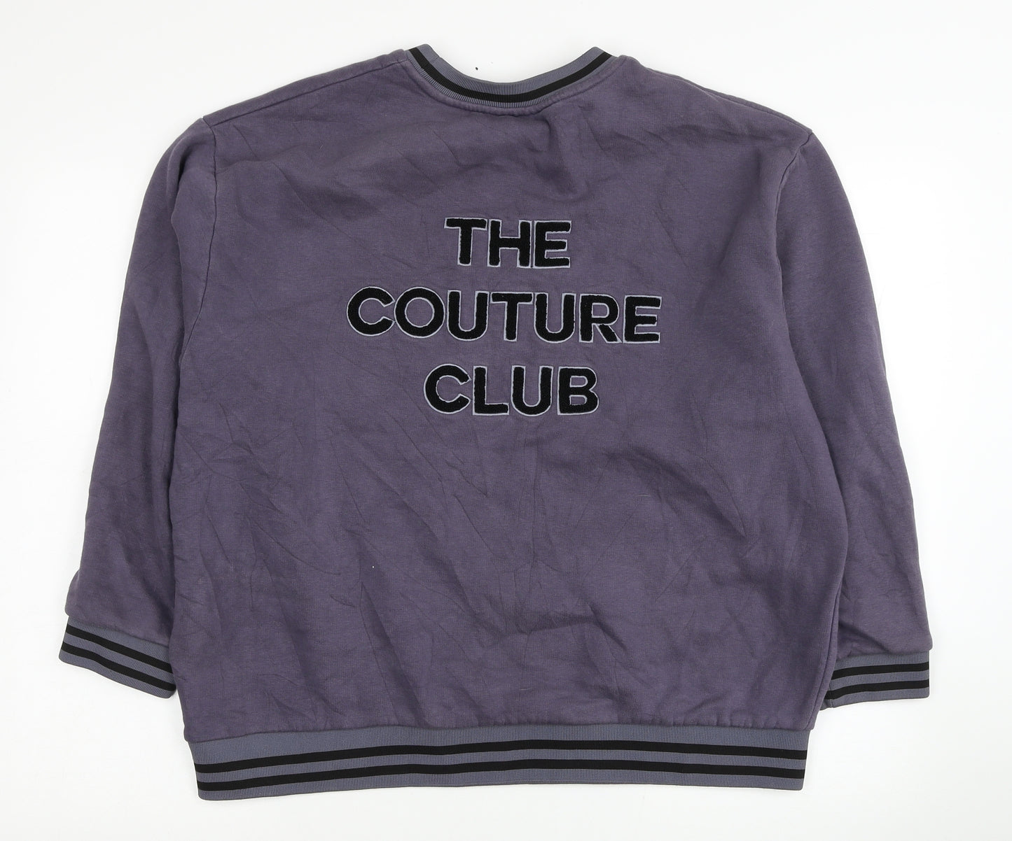 The Couture Club Mens Purple Cotton Pullover Sweatshirt Size L