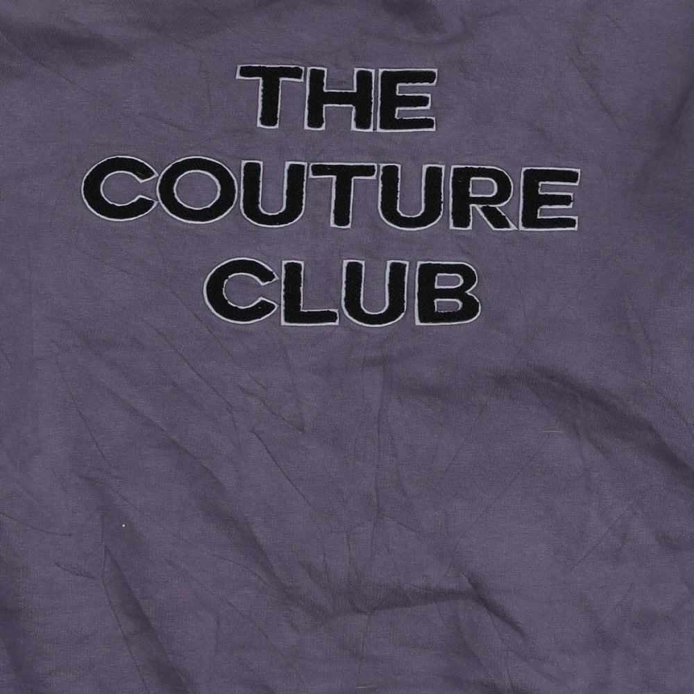 The Couture Club Mens Purple Cotton Pullover Sweatshirt Size L