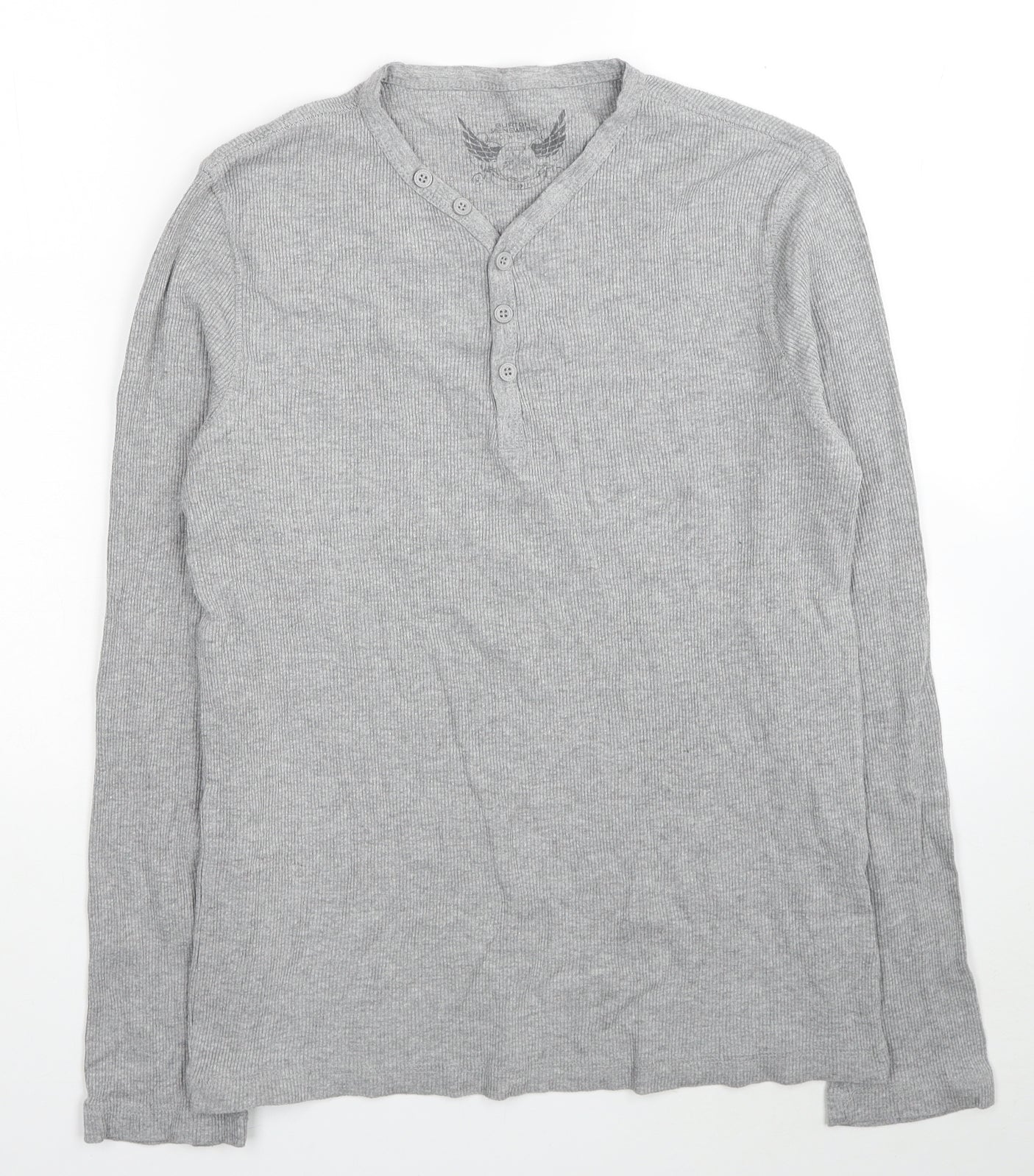 Burton Mens Grey Cotton T-Shirt Size M V-Neck