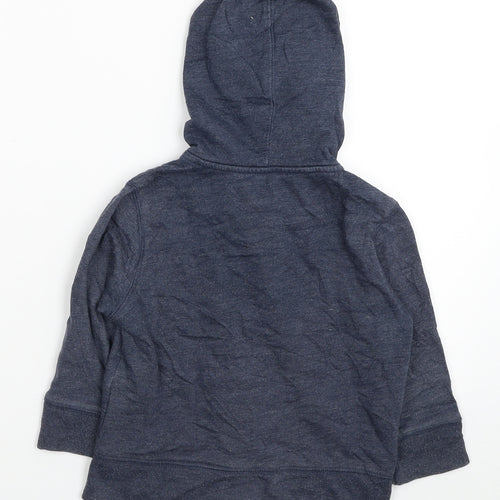 Gap Boys Blue Cotton Full Zip Hoodie Size 2 Years Zip