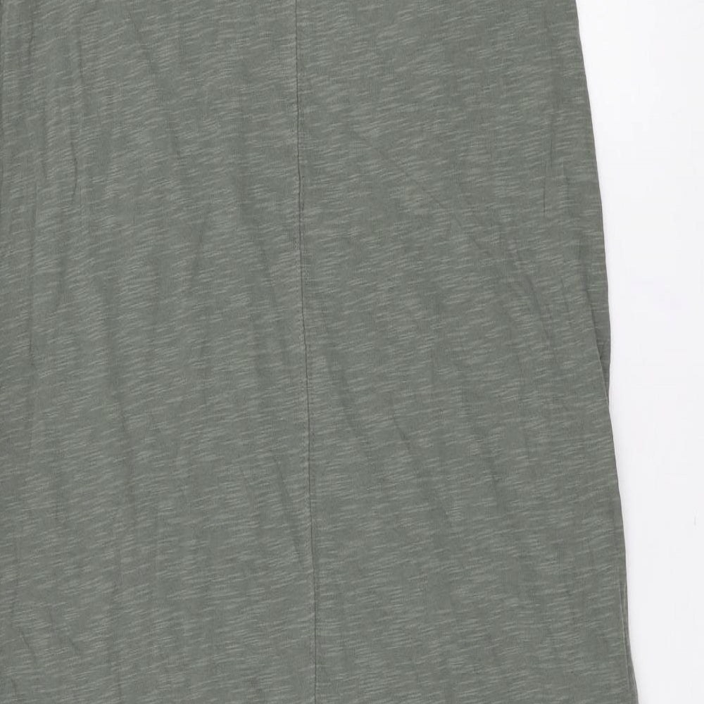 Marks and Spencer Womens Green Cotton T-Shirt Dress Size 12 Round Neck Pullover