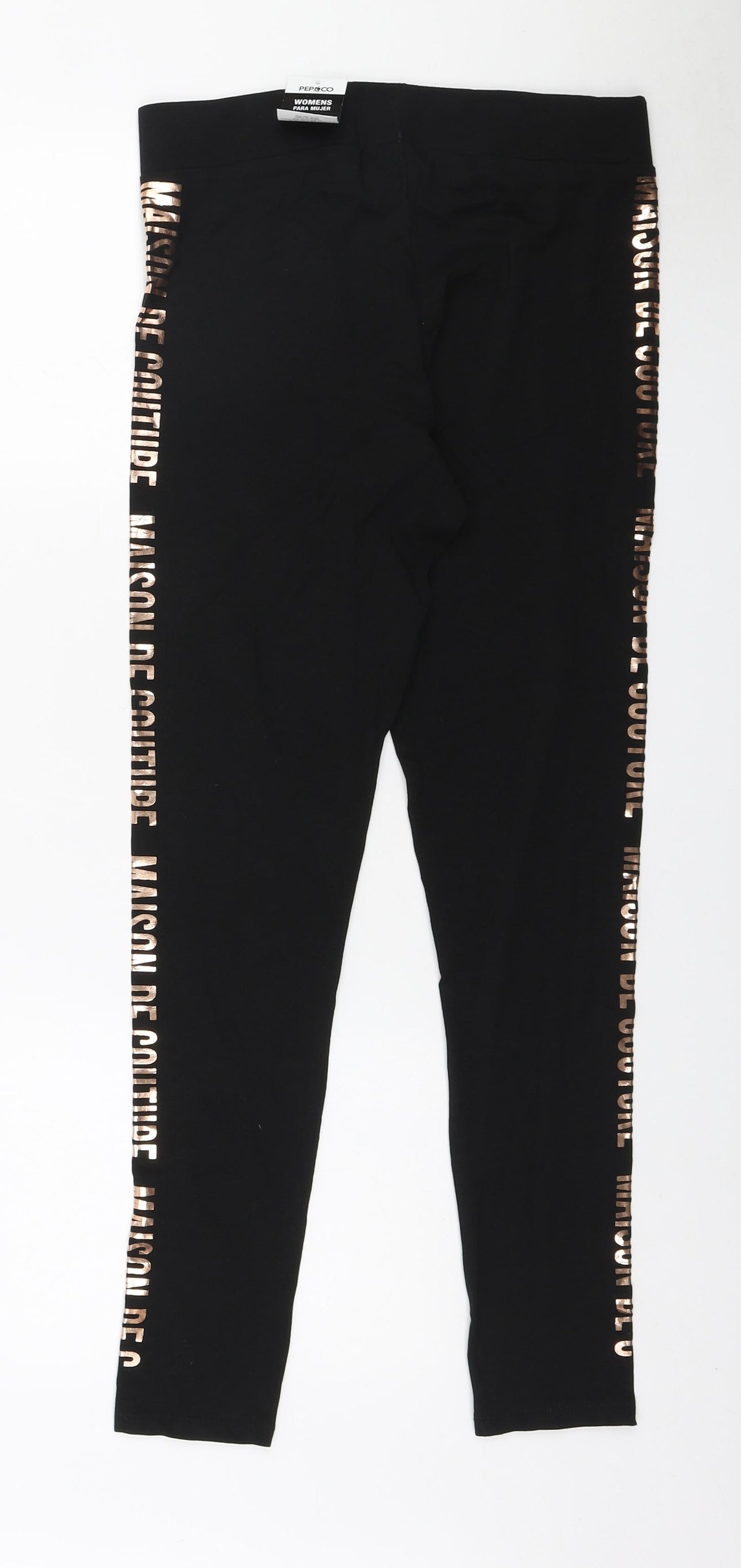 Pep&Co Womens Black Cotton Jegging Leggings Size 10 L28 in
