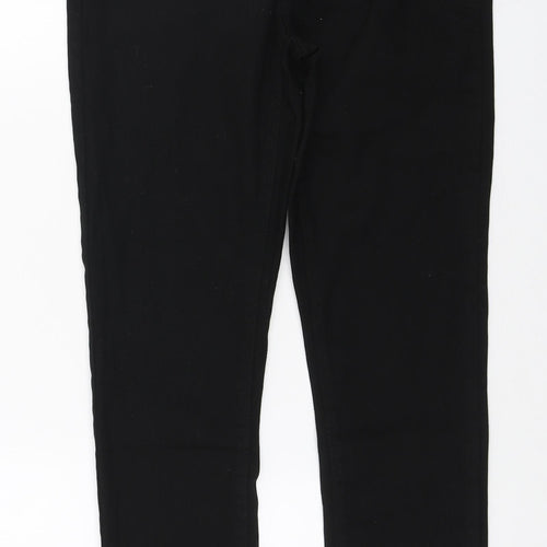 Denim & Co. Womens Black Polyester Skinny Jeans Size 14 L26 in Regular Zip
